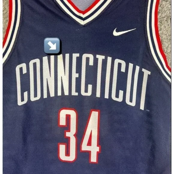 Rare Vintage Nike Ray Allen UCONN Connecticut Huskies Basketball Jersey Large